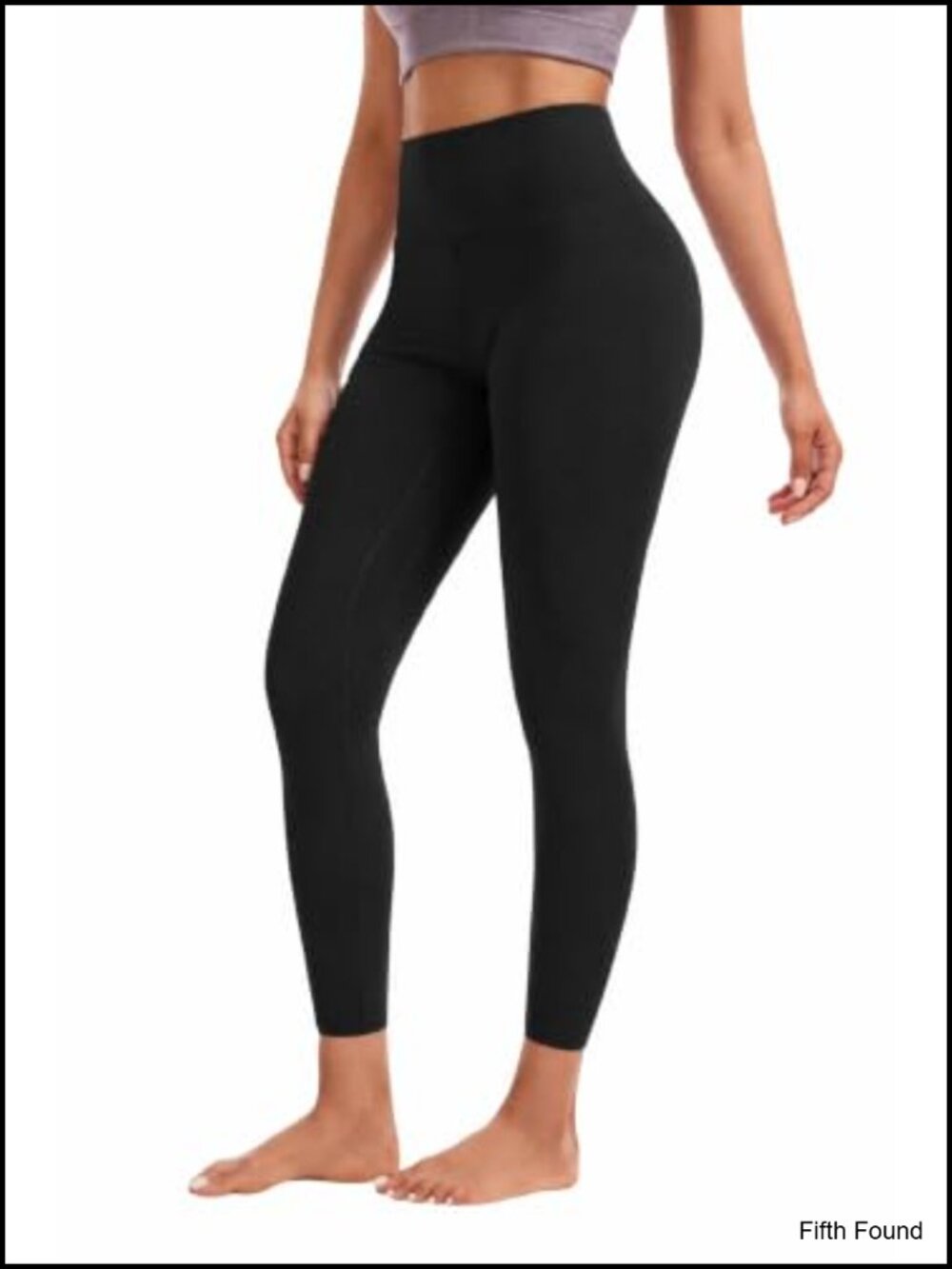 High Waisted Tummy Control Yoga Leggings 7/8 Length Double Seamed